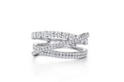 14kw Diamond Layered Ring