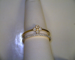 Diamond 2 Row Ring