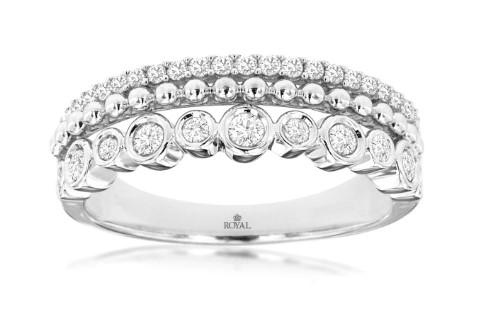 3 Row Diamond Ring