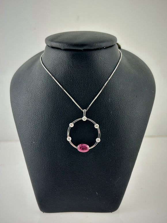 Ruby Circle Pendant