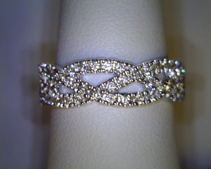 Open Braid Diamond Band