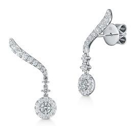 Vela Diamond Drop Earring