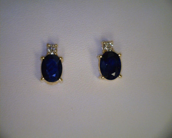 Sapphire and Diamond Earrings