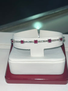 Ruby and Diamond Bangle