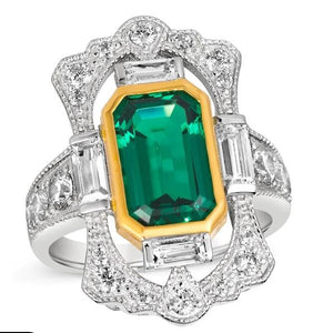 Grace 45 Emerald Green Ring