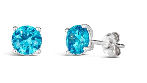 Anastasia 80 Aqua Blue Martini Studs