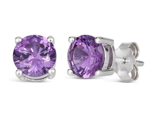 Anastasia 80 Amethyst Martini Studs