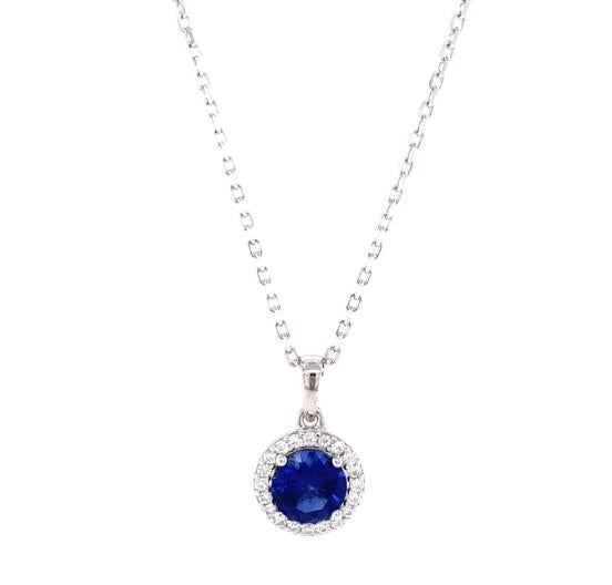 Anastasia 33 Sapphire Blue Necklace