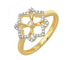 Diamond Open Lotus Ring