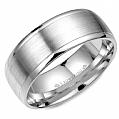 White Gold Satin Wedding Band