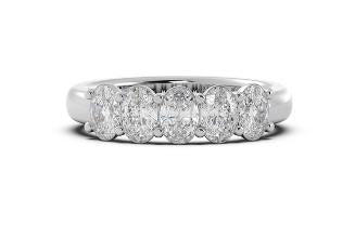 5 Stone Oval Diamond Band