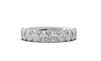 15 Stone Oval Diamond Band