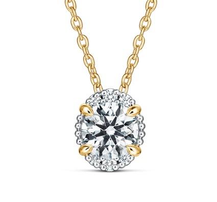 Ellipse Diamond Necklace