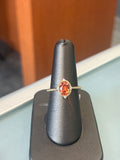 Orange Sapphire Ring