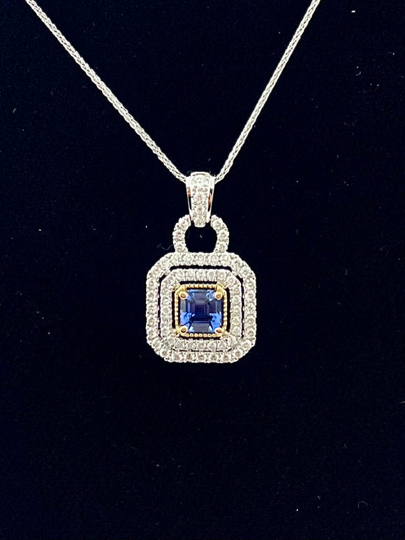 Sapphire and Diamond Necklace