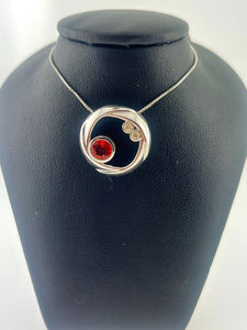 Orange Sapphire Pendant