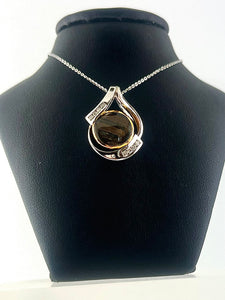 Golden Sheen Sapphire Pendant