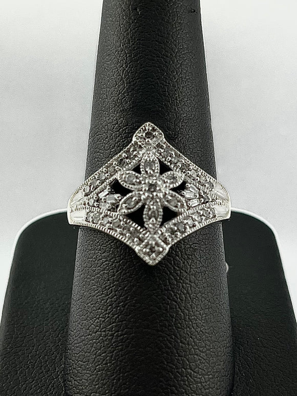 Diamond Flower Ring