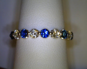 Sapphire & Diamond Band