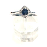 Sapphire Diamond Shaped Ring