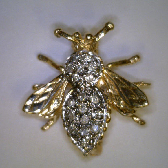 Diamond Bee Pin