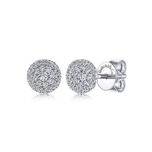 Diamond Cluster Stud Earrings