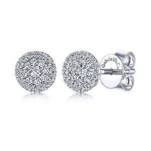 Diamond Cluster Stud Earrings