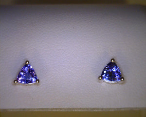 Trillion Tanzanite Studs