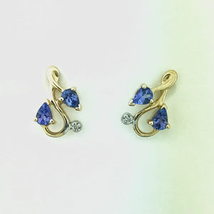 Pear Shaped Tanzanite Earrings