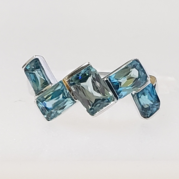 Blue Zircon Ring