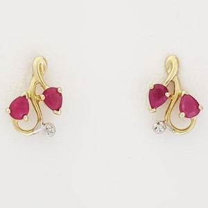 Ruby and Diamond Earrings