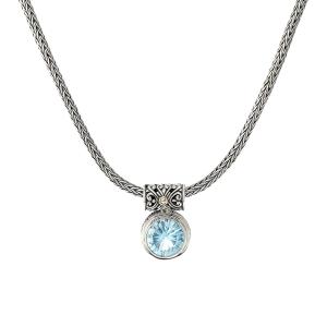 Droplet Blue Topaz Pendant