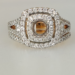 14K Rose Gold Diamond Wedding Set