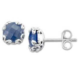 Sapphire Glow Stud Earrings