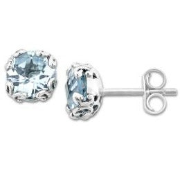 Blue Topaz Glow Stud Earrings