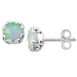 Opal Glow Stud Earrings