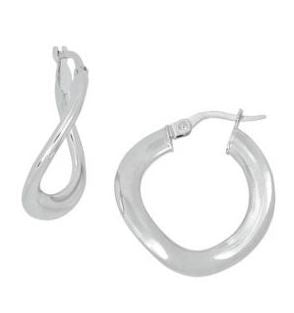 Curved Circle Hoop Earrings