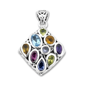 Amanzi Multi Gem Cluster Pendant