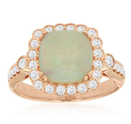 Opal and Diamond Ring