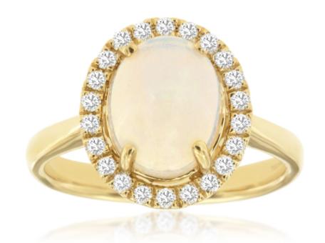 Opal and Diamond Ring