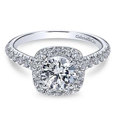 Lyla Cushion Halo Diamond Ring