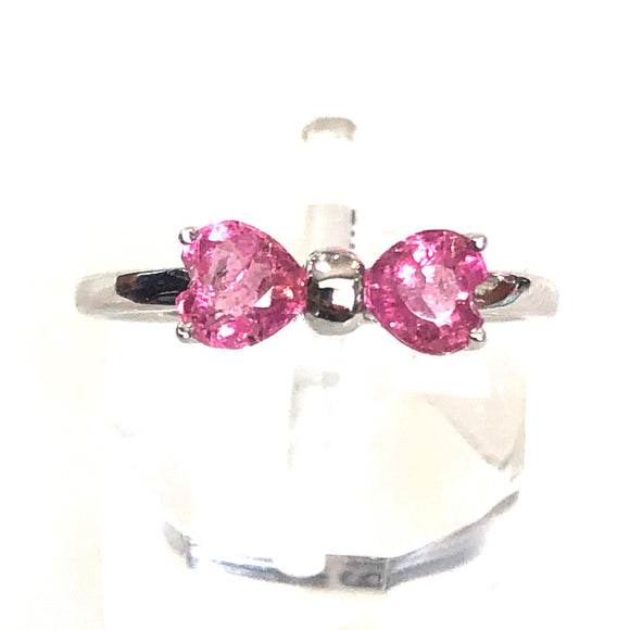 Pink Tourmaline Bowtie Ring