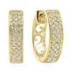 2 Row Diamond Huggie Earrings