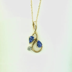 Pear Shaped Tanzanite Pendant