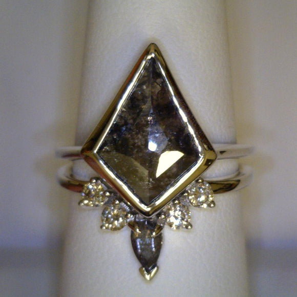 Salt and Pepper Diamond Wedding Set