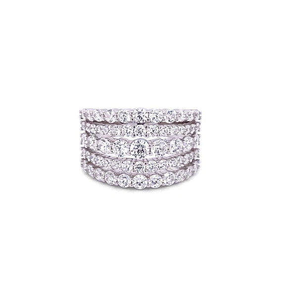 Anastasia White Crystaline Ring