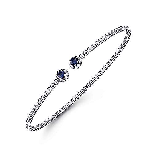 Diamond and Sapphire Bujukan Cuff Bracelet