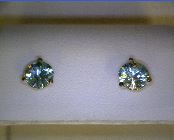 Blue Zircon Stud Earrings