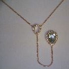 Aquamarine and Diamond Lariat Necklace
