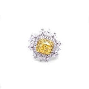 Diana Canary Crystaline Ring